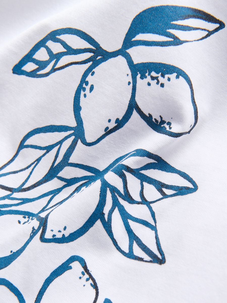 Cotton T-shirt with print - white - RESERVED - 2