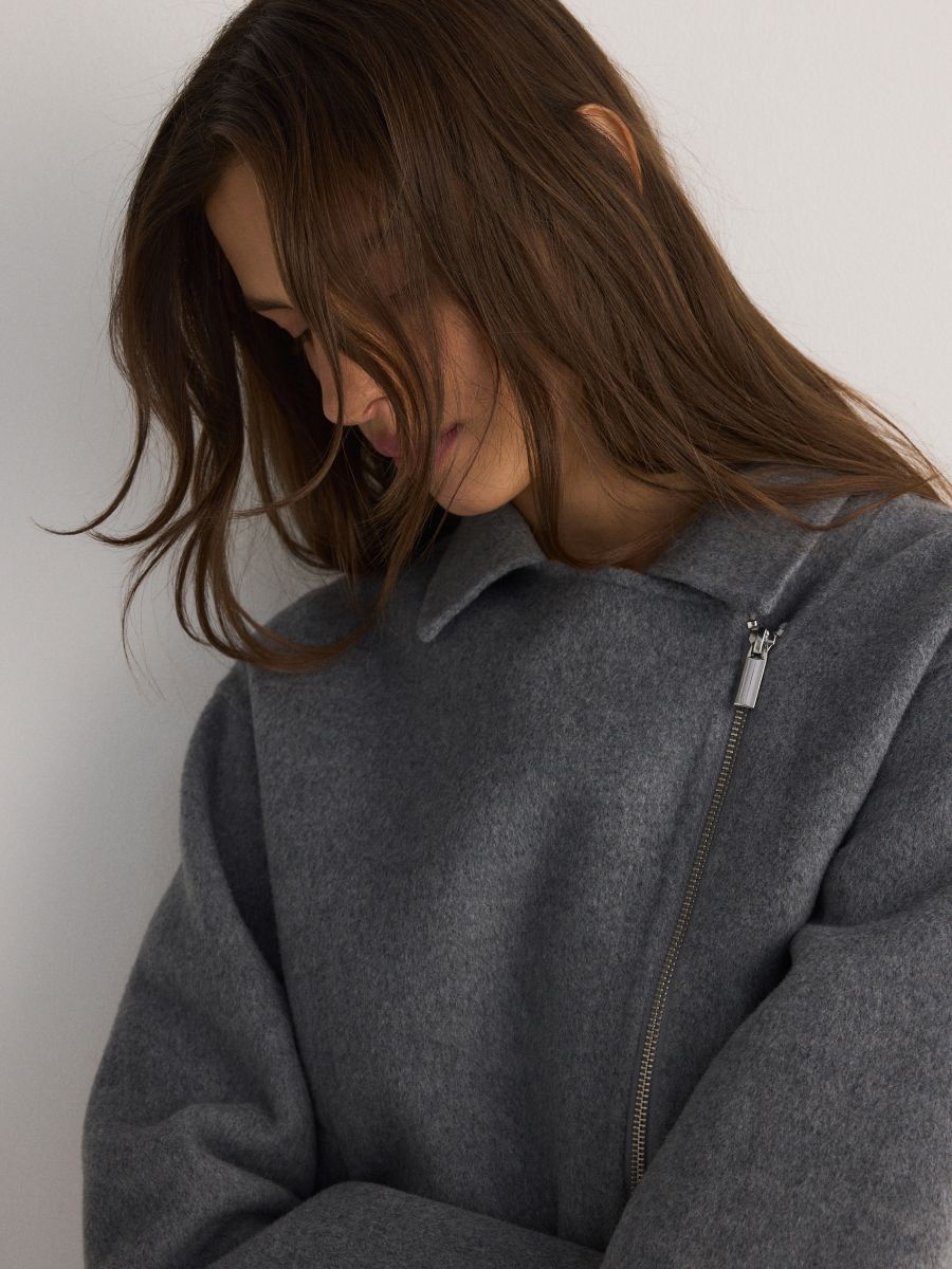 Wool rich jacket - light grey - RESERVED - 3