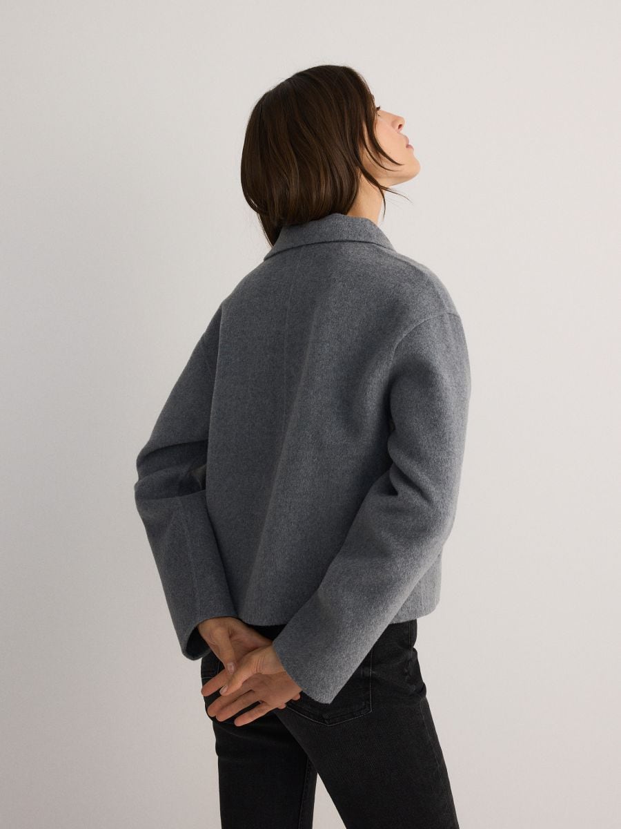 Wool rich jacket - light grey - RESERVED - 4