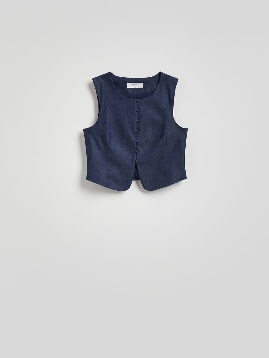 Suit vest - navy - RESERVED