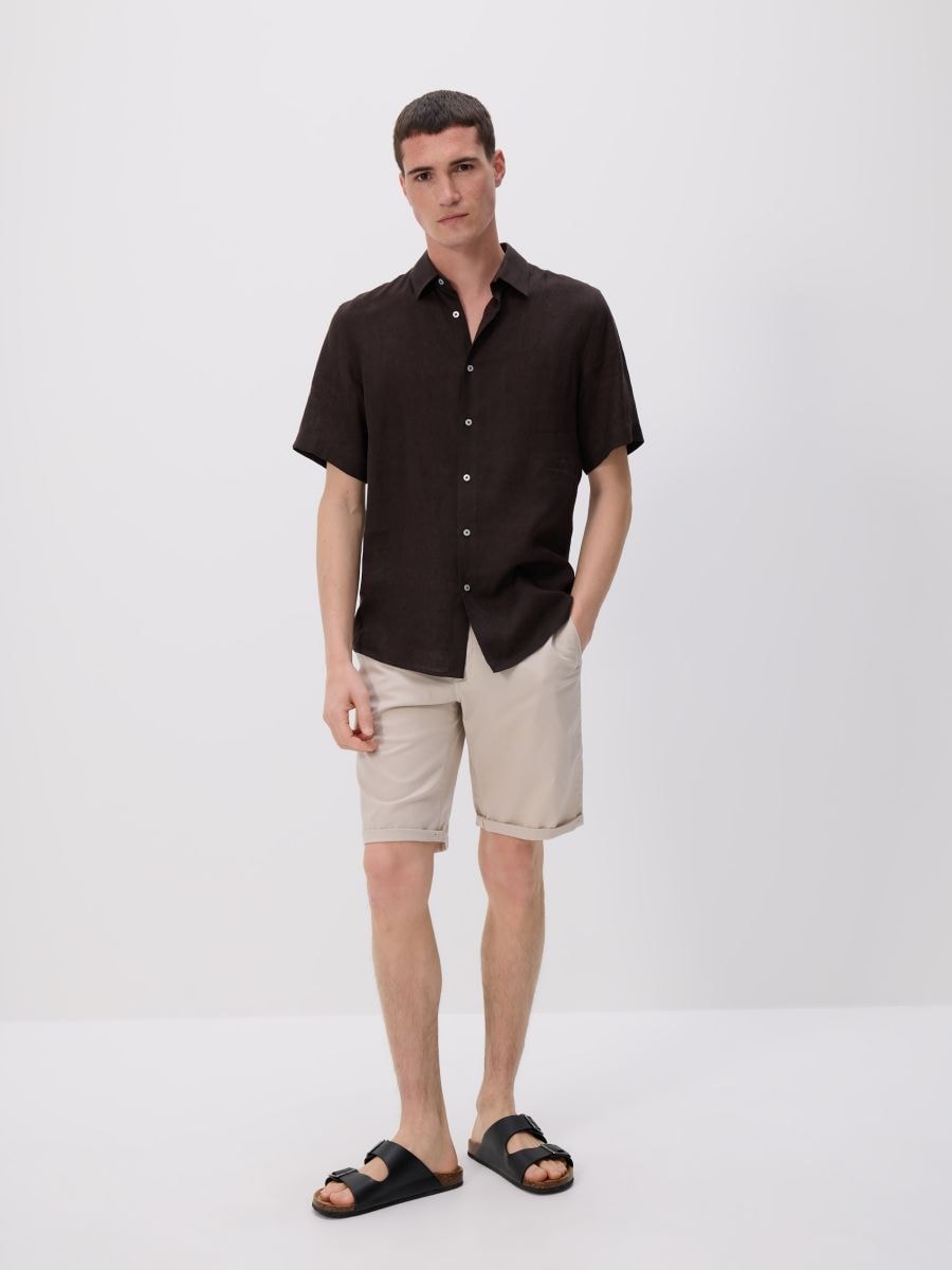 Chino-Shorts im Slim-Fit - beige - RESERVED