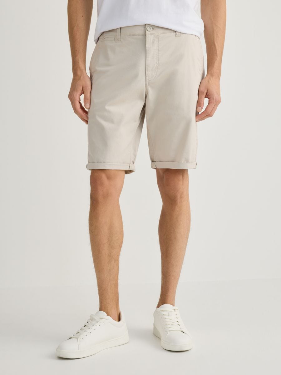 Chino-Shorts im Slim-Fit - beige - RESERVED