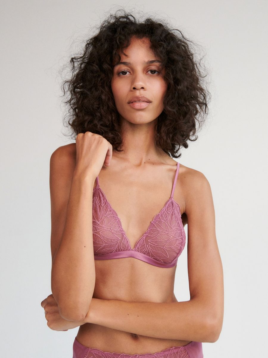 Soft mesh bra - mauve - RESERVED - 3