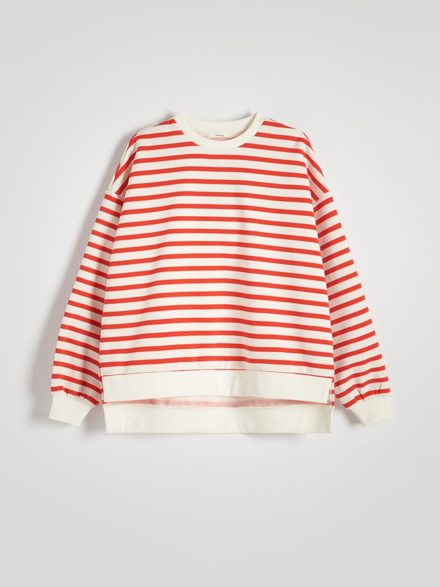 Pruhovaná oversized mikina - vícebarevná - RESERVED - 4