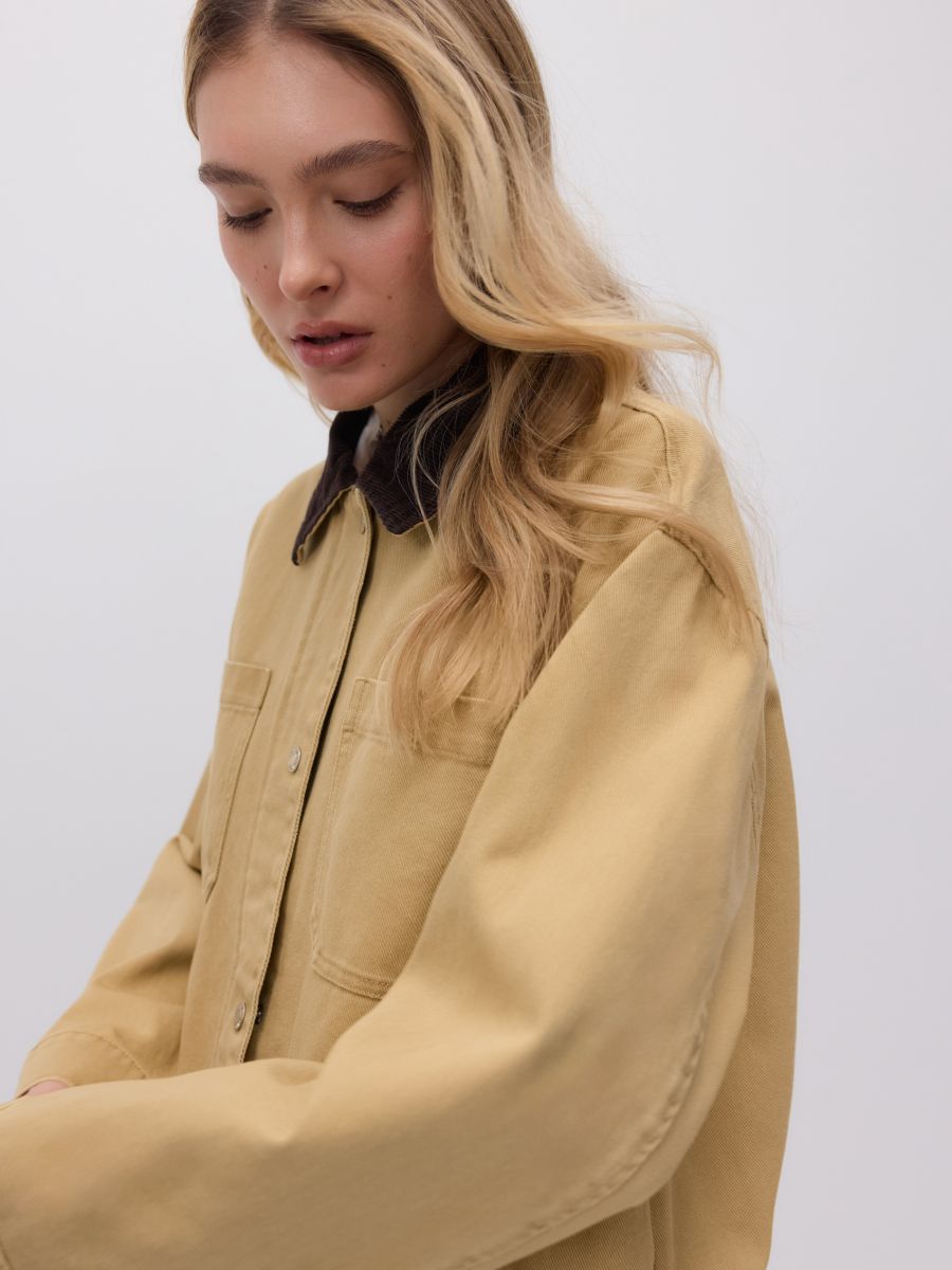 Quuページ Kurtka wiatrówka z podszewką Kolor beżowy - RESERVED - 360CV-80X