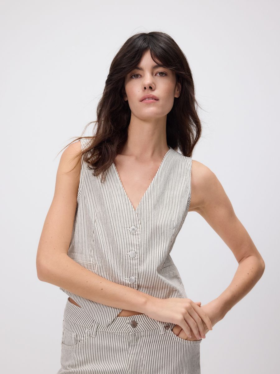LADIES` VEST - fehér - RESERVED