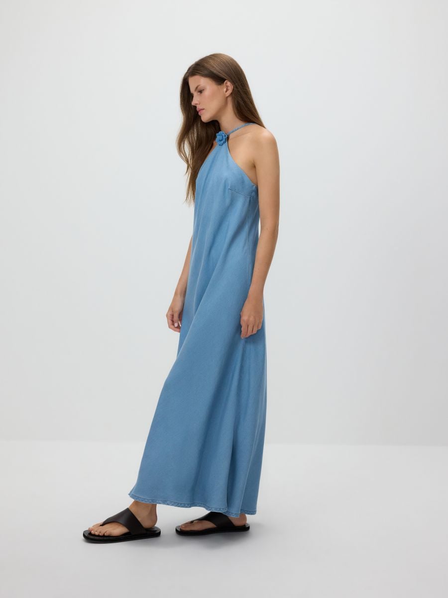 Lyocell dress - blue - RESERVED