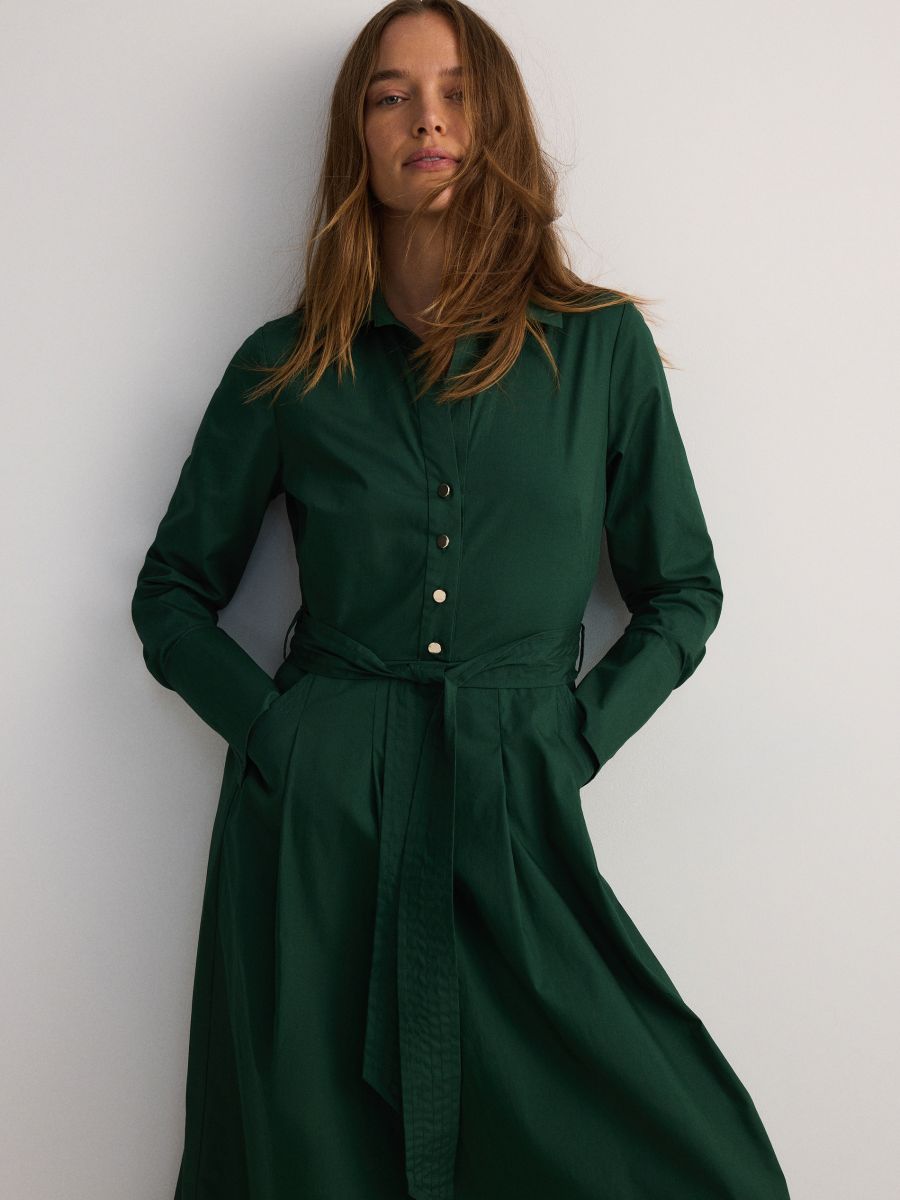 Abito midi - verde - RESERVED - 2