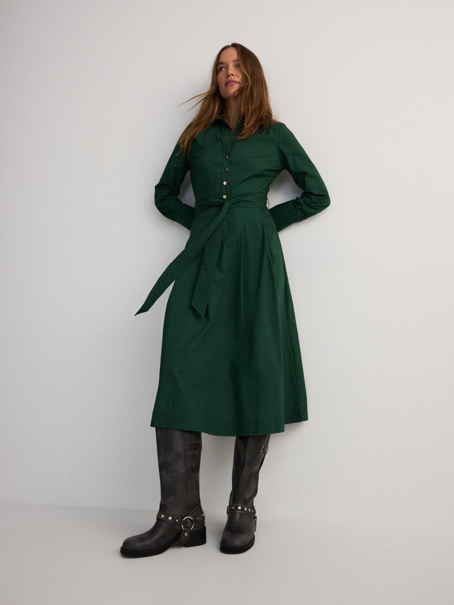Abito midi - verde - RESERVED - 3