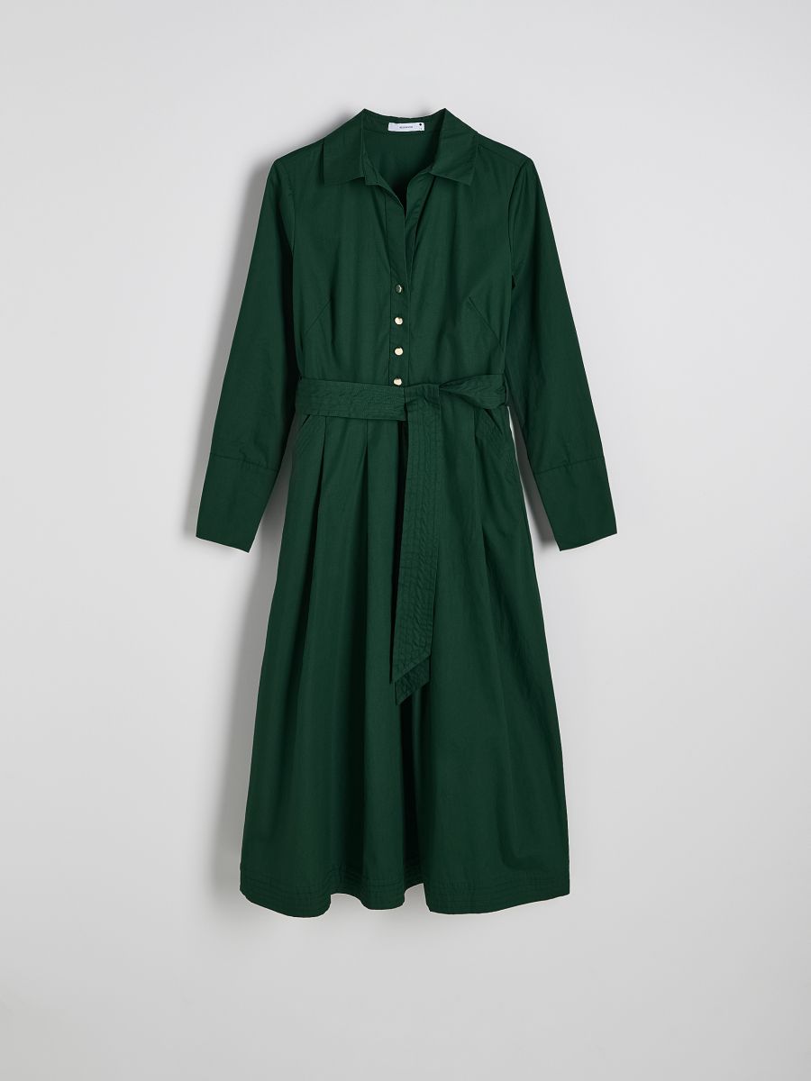 Abito midi - verde - RESERVED - 5
