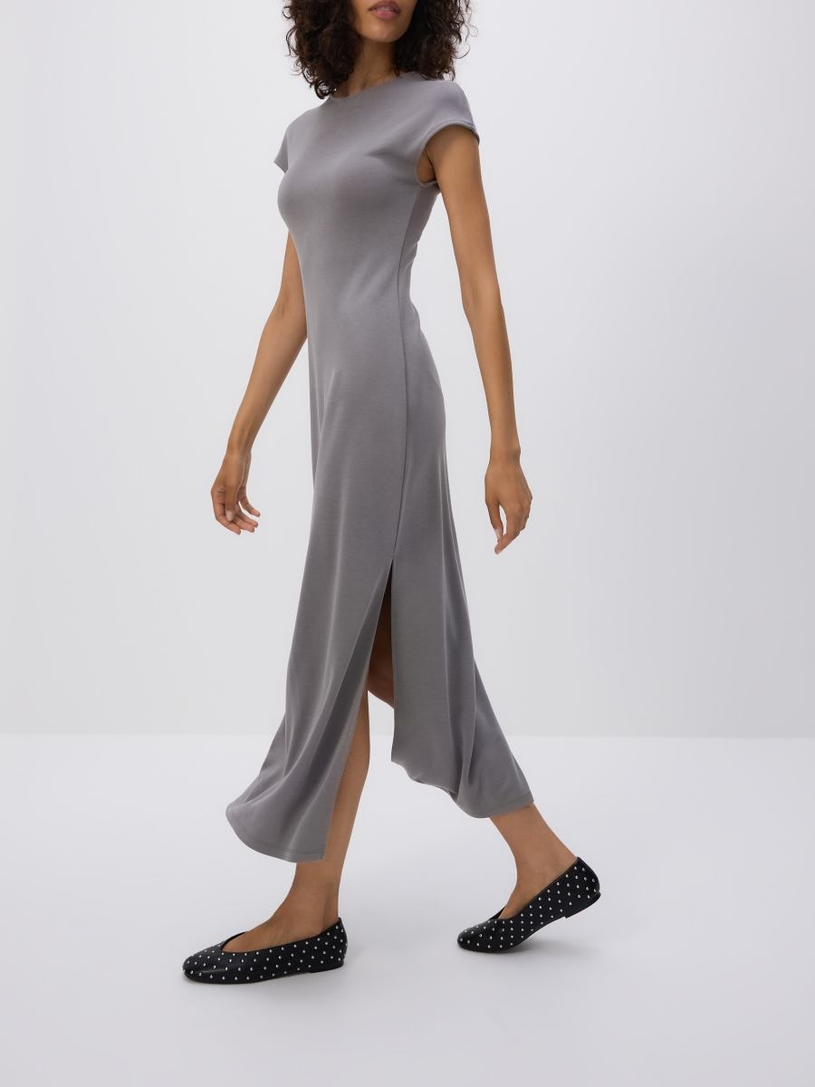 Modal rich dress - dark grey - RESERVED