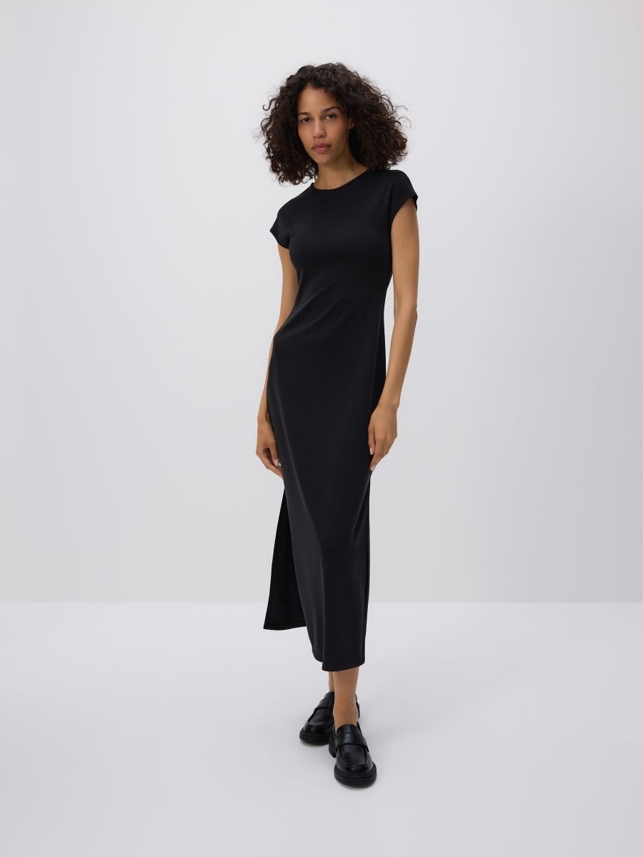 Modal rich dress - black - RESERVED