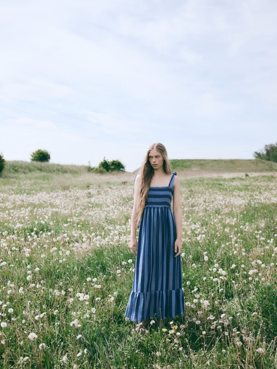 Rochie din Lyocell - albastru - RESERVED