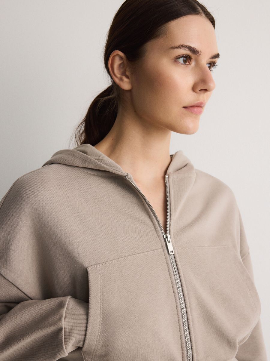 Zip up hoodie - beige - RESERVED - 3