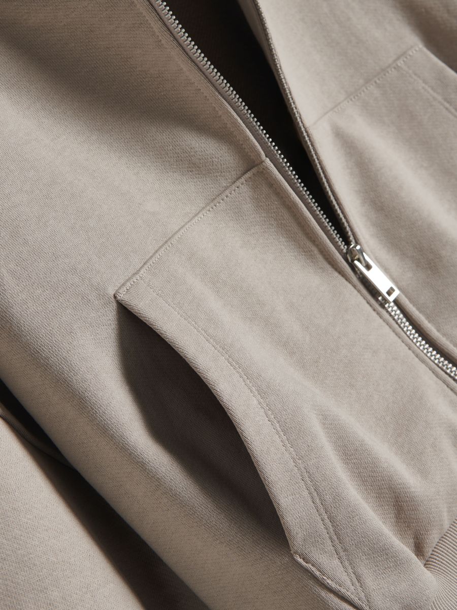 Zip up hoodie - beige - RESERVED - 2