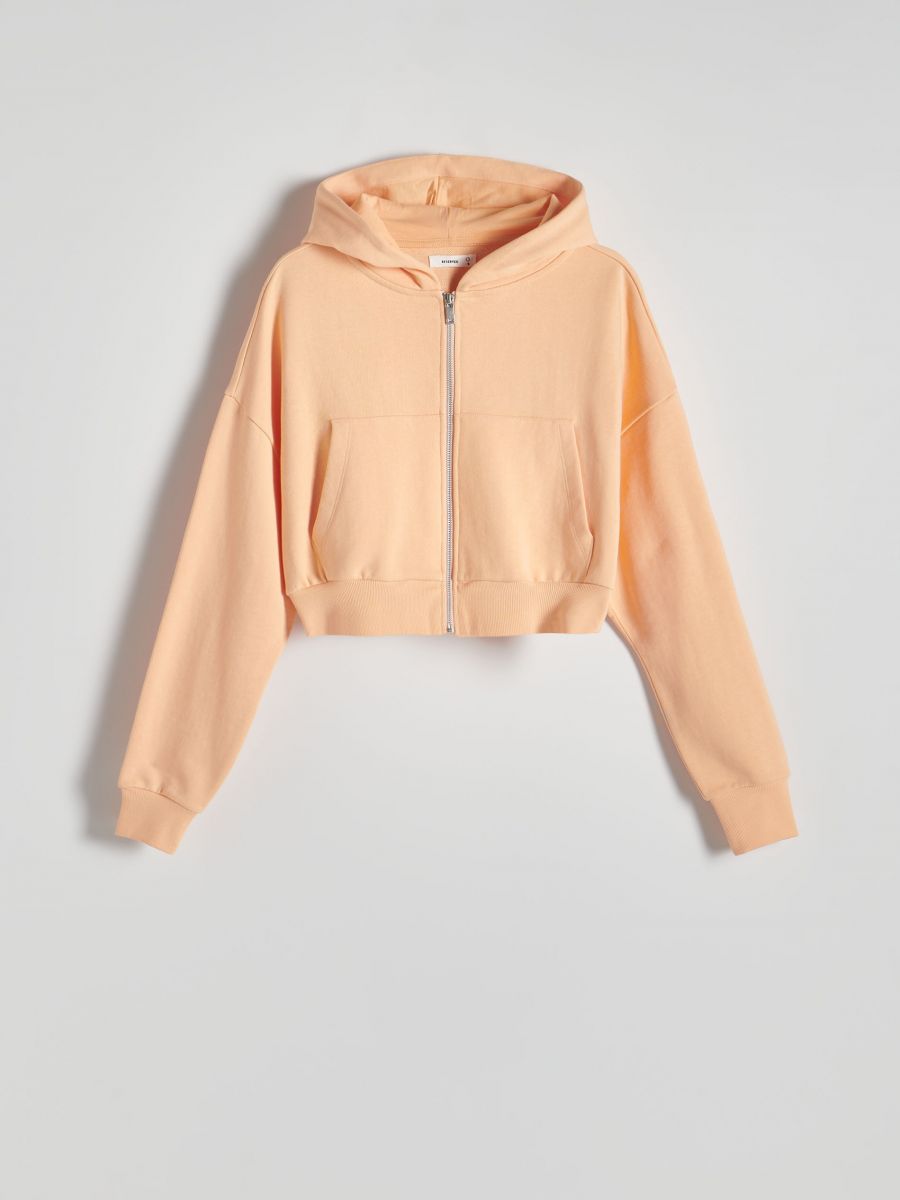 Sporta džemperis ar kapuci - gaiši oranža - RESERVED