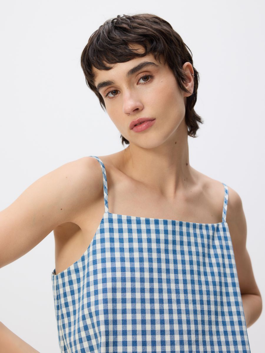 Minikleid aus Denim - blau - RESERVED - 2