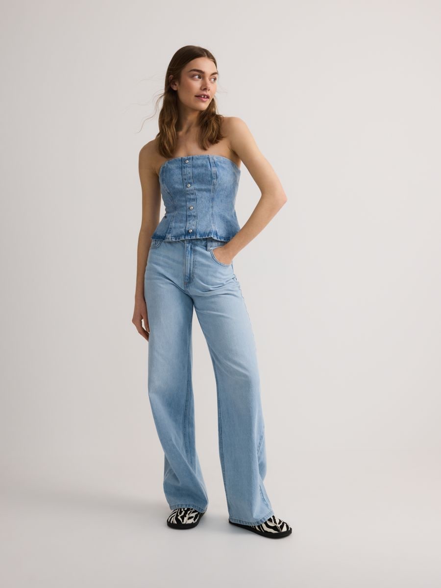 LADIES` TOP - blue - RESERVED - 2