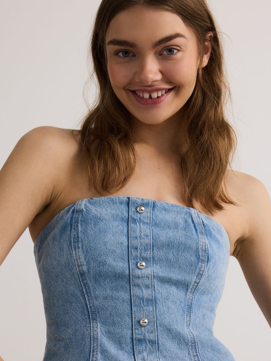 LADIES` TOP - blue - RESERVED - 4