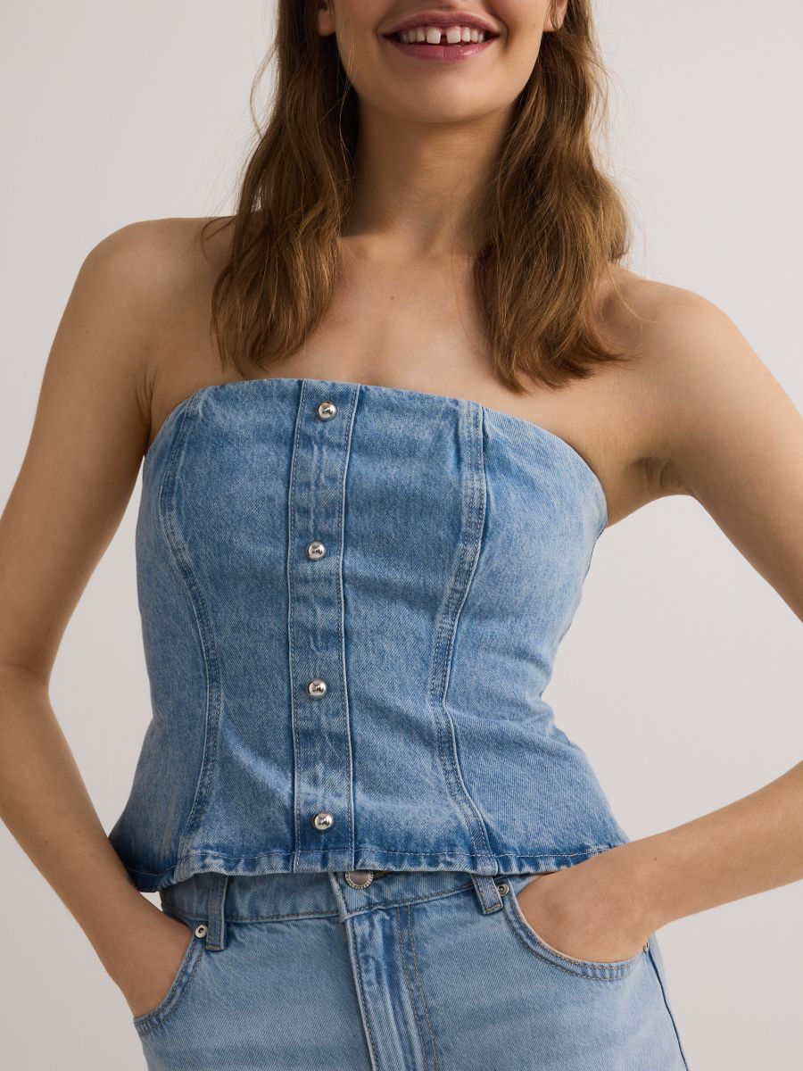 LADIES` TOP - blue - RESERVED