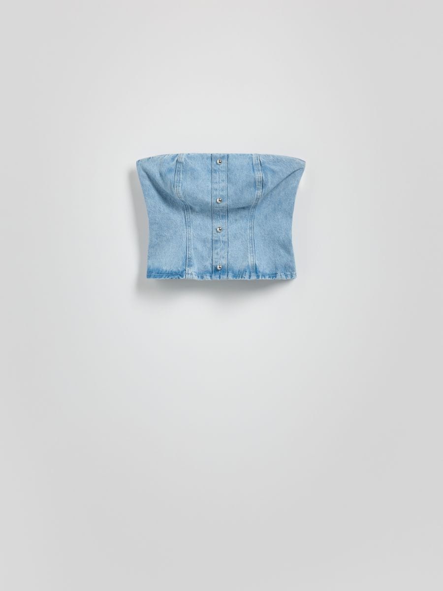 LADIES` TOP - blue - RESERVED - 6