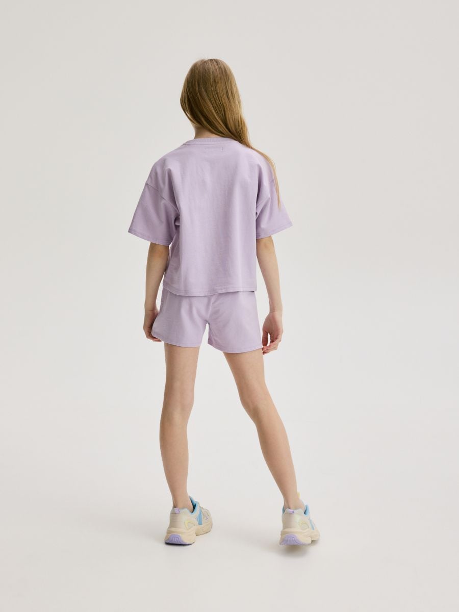 Cotton set with print - lavender - RESERVED - 2