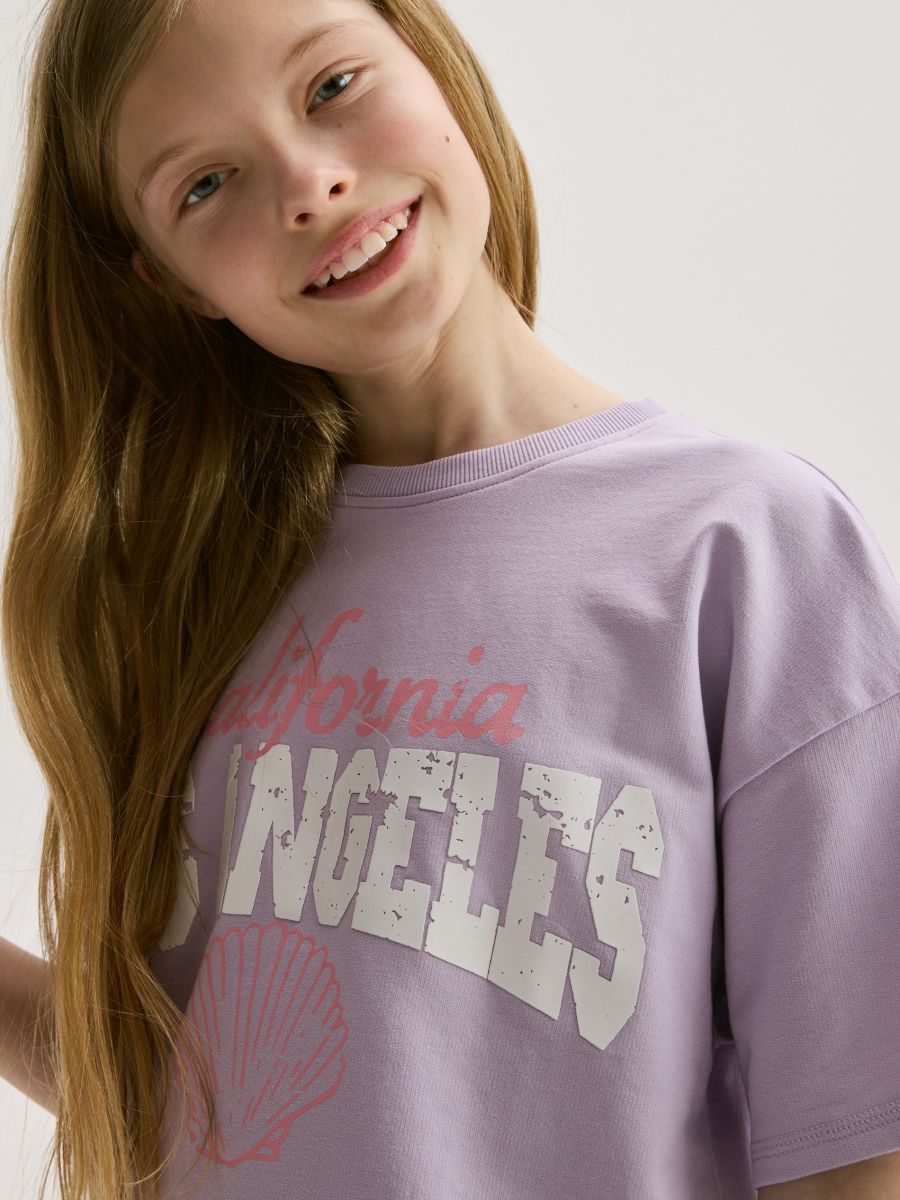 Cotton set with print - lavender - RESERVED - 4