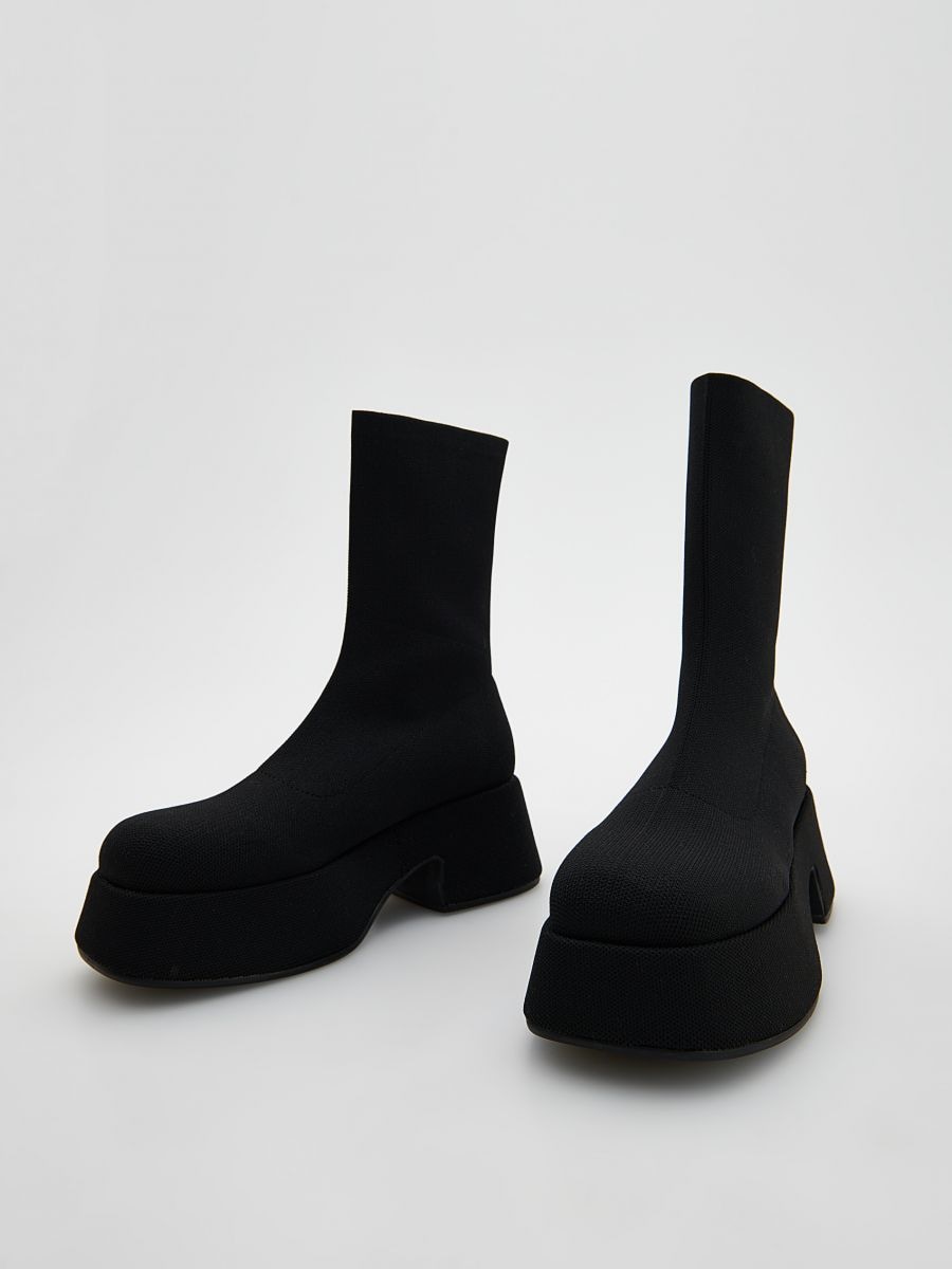 Platform ankle boots - black - RESERVED - 4