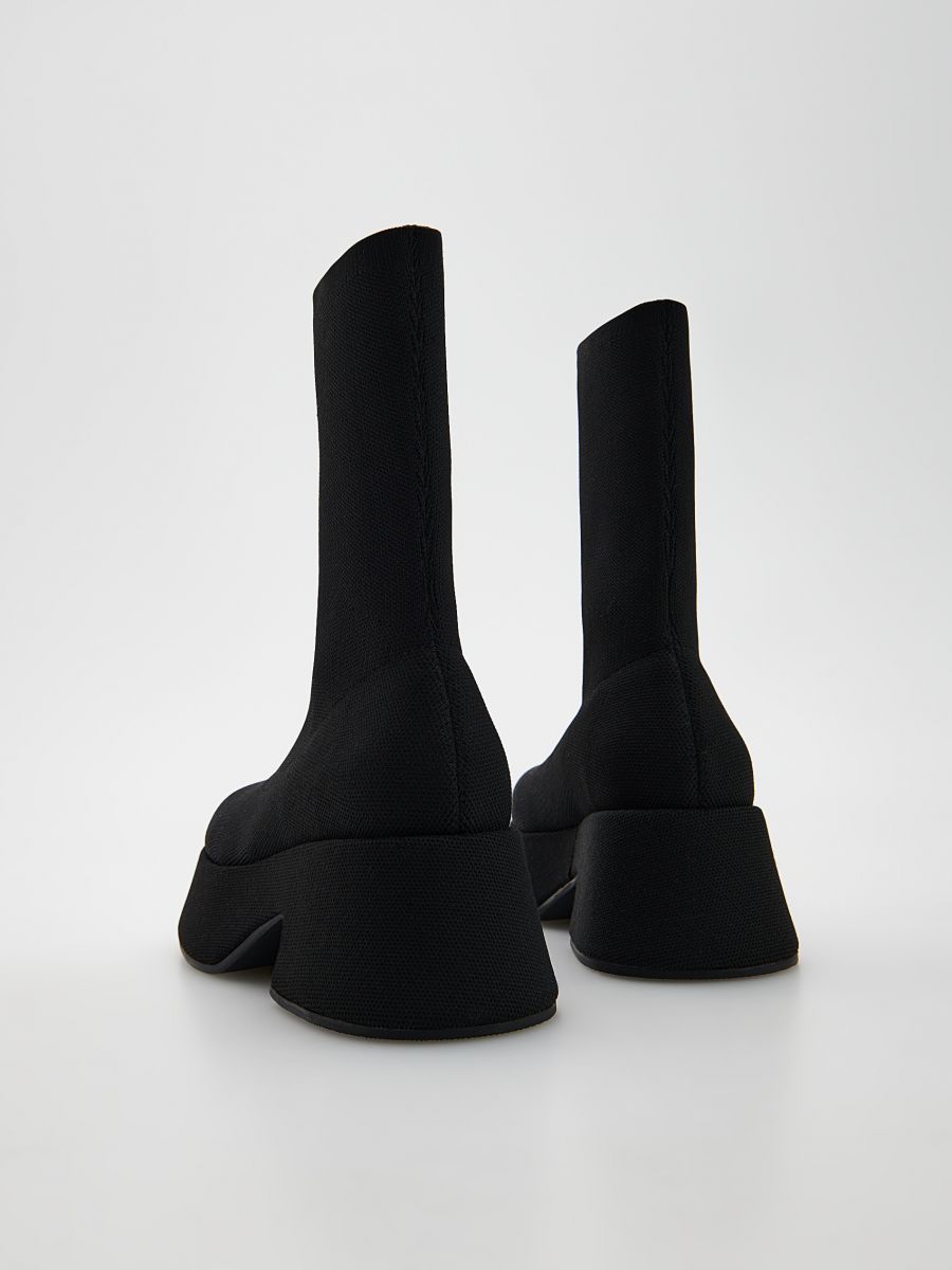 Platform ankle boots - black - RESERVED - 5