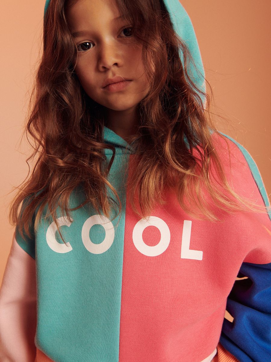 Colour block hoodie - multicolor - RESERVED - 5