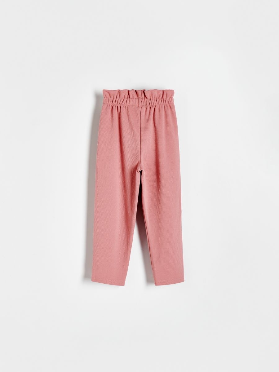 Jersey pants with bow - dusty rose - RESERVED - 2