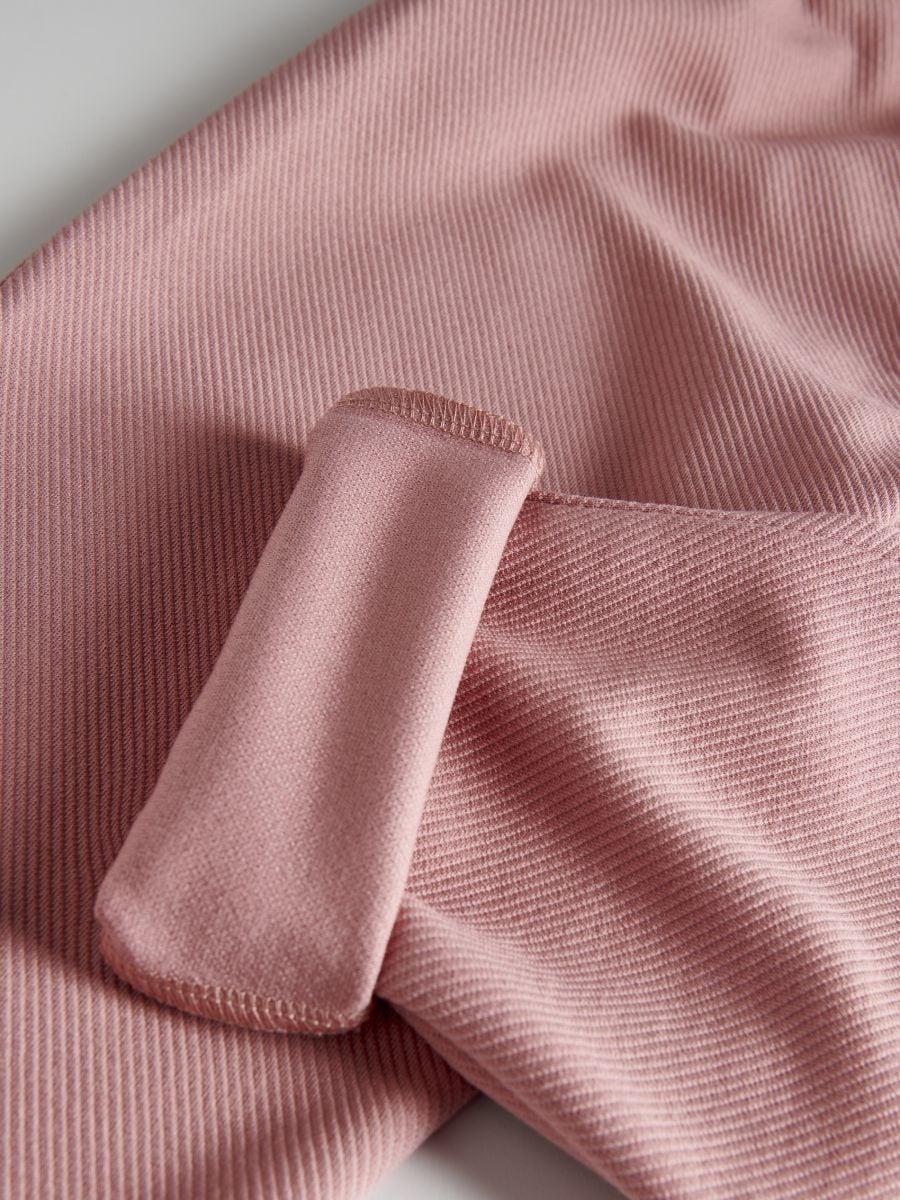 Jersey pants with bow - dusty rose - RESERVED - 4