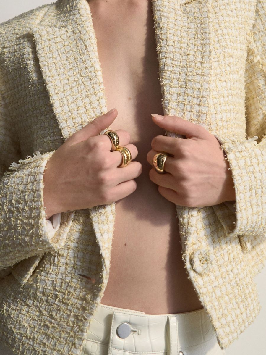Gold-plated rings set Color golden - RESERVED - 934AH-GLD