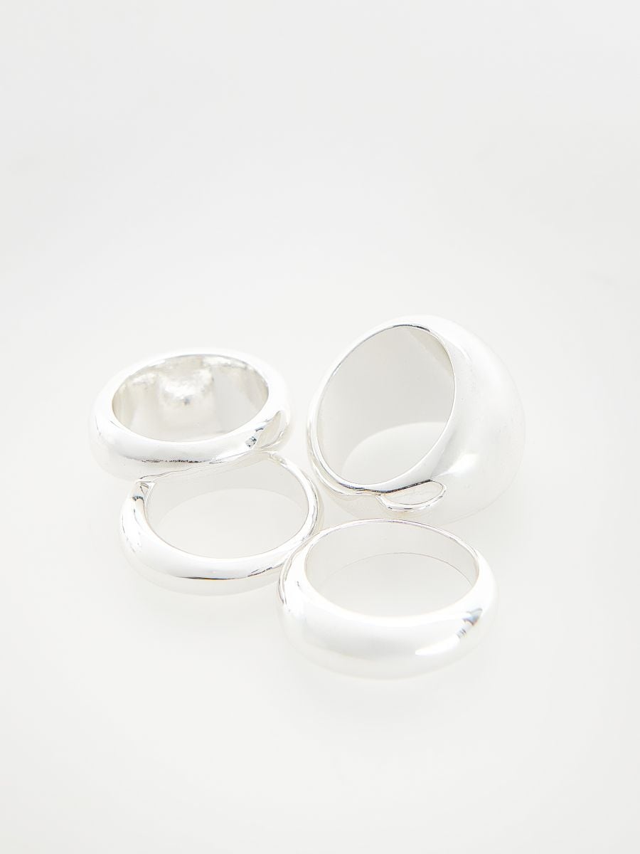 Set di anelli placcati argento - argento - RESERVED - 3