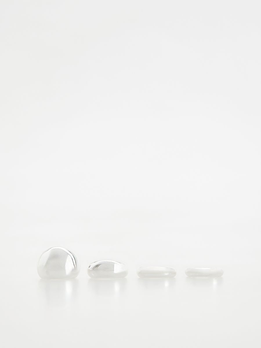 Set di anelli placcati argento - argento - RESERVED - 2