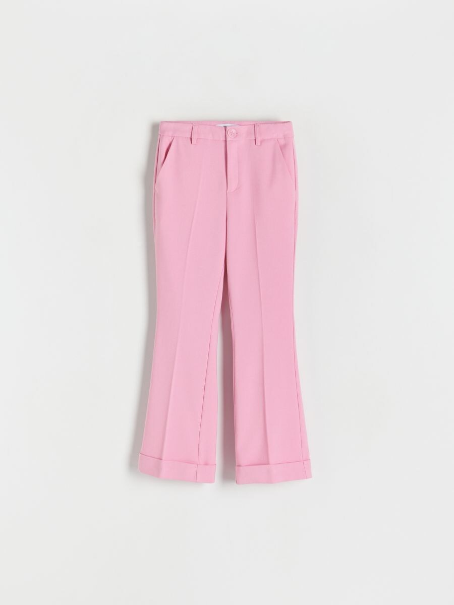 Eleganckie spodnie flare - różowy - RESERVED