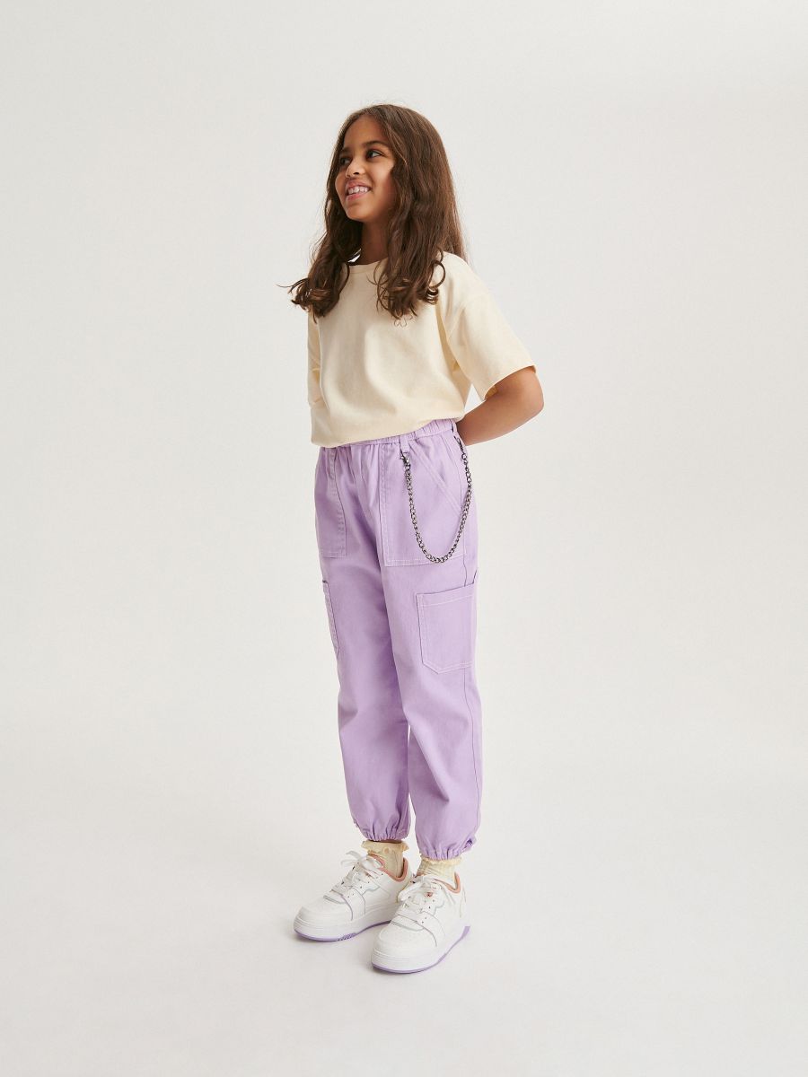 Trousers with chain detail - lavender - RESERVED - 2