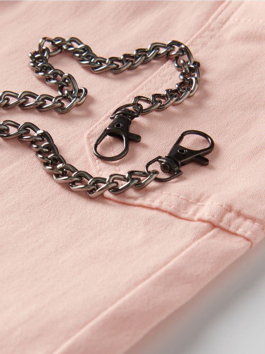 Trousers with chain detail - coral - RESERVED - 5