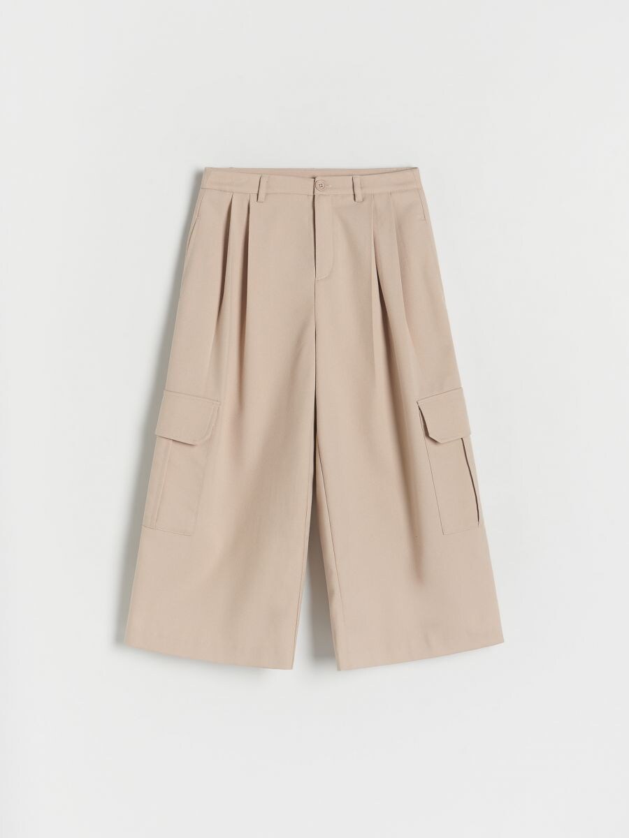 Culotte trousers - beige - RESERVED