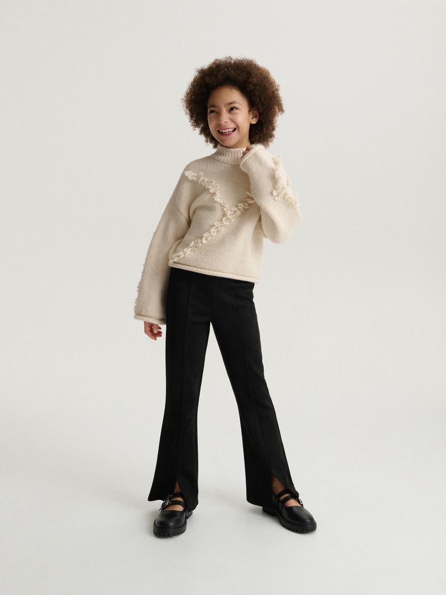 Trousers with split hems - black - RESERVED - 7