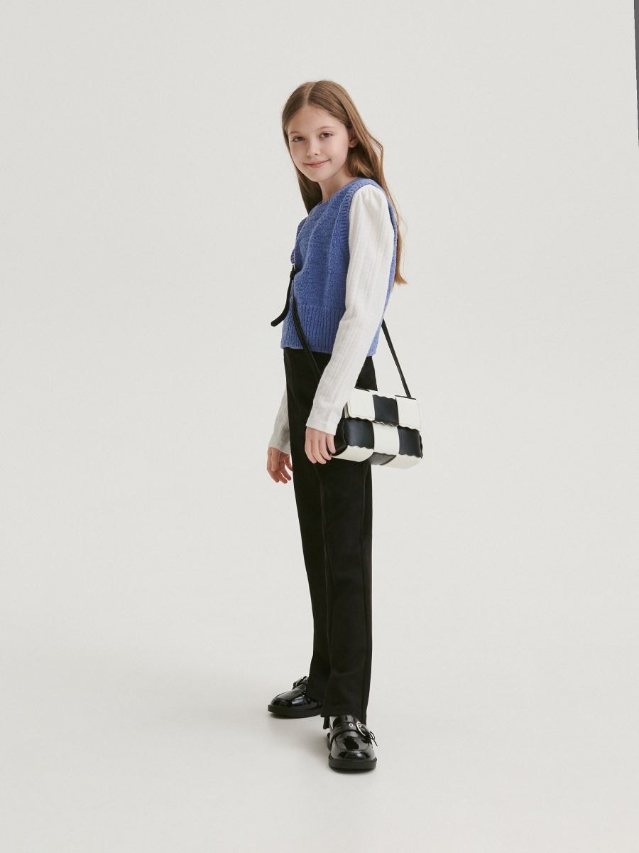 Trousers with split hems - black - RESERVED - 4