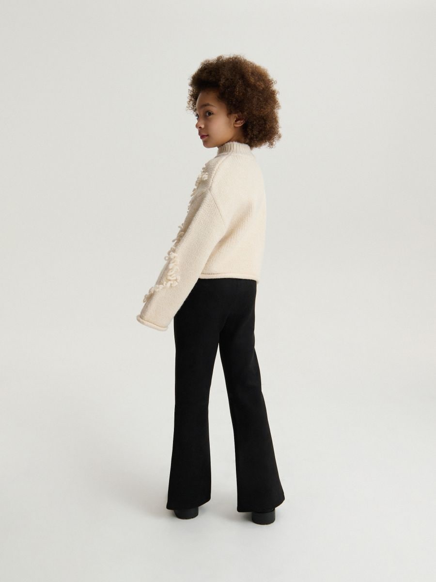 Trousers with split hems - black - RESERVED - 8