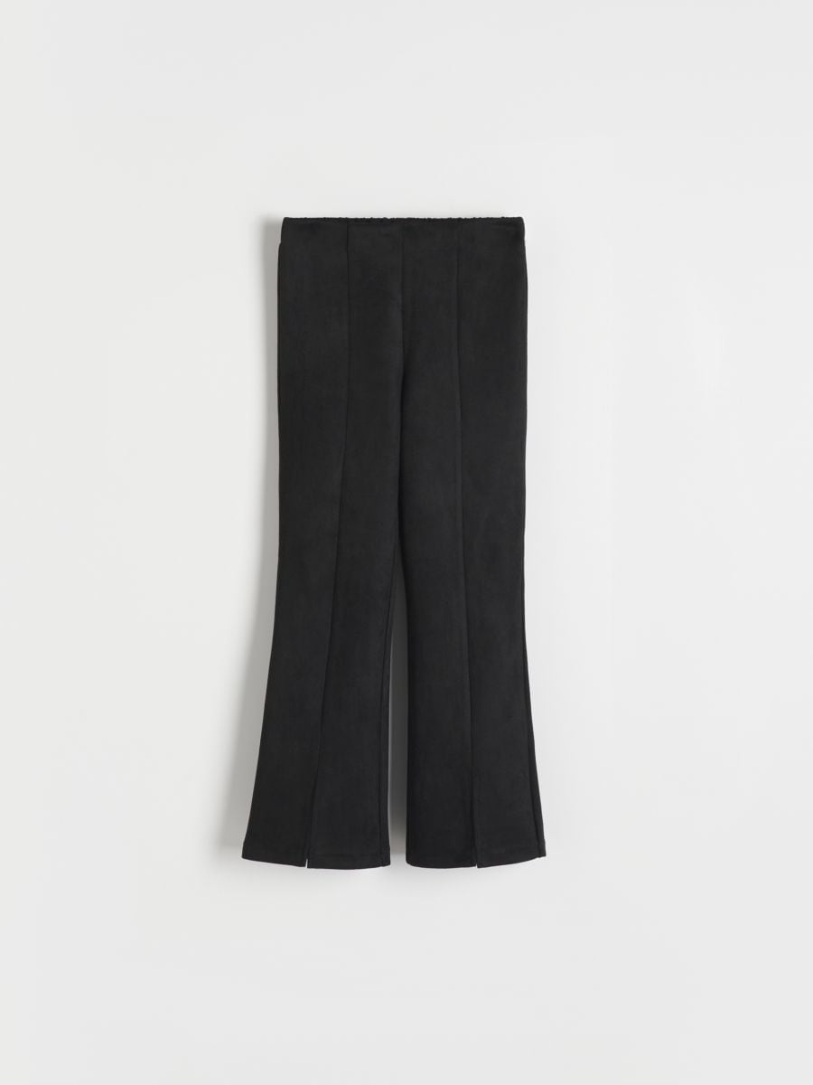 Trousers with split hems - black - RESERVED - 2