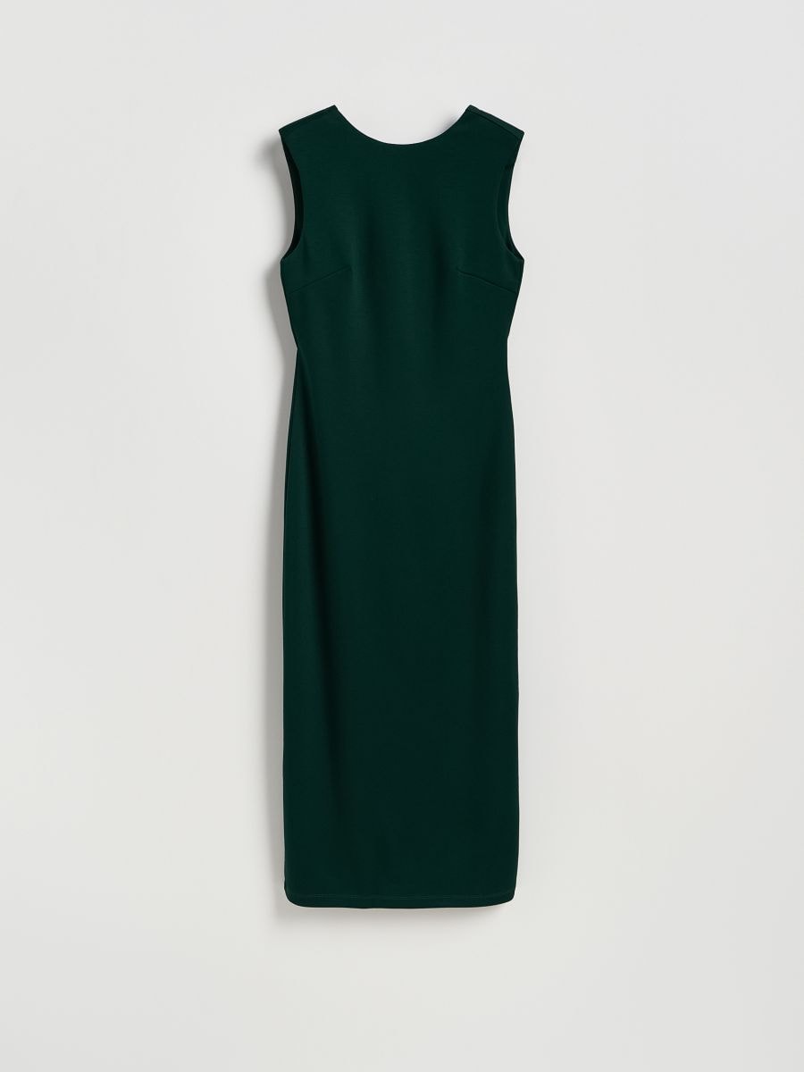 Viscose rich midi dress - dark green - RESERVED