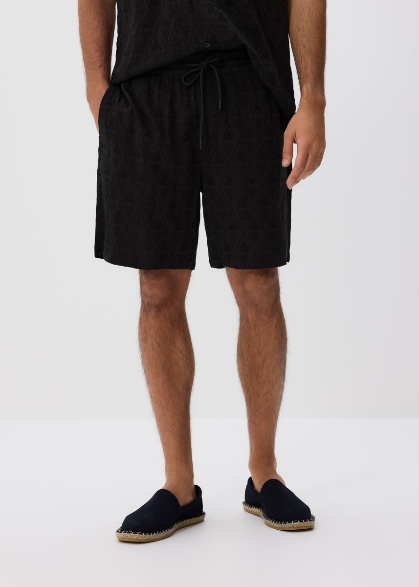Slim fit rövidnadrág - fekete - RESERVED