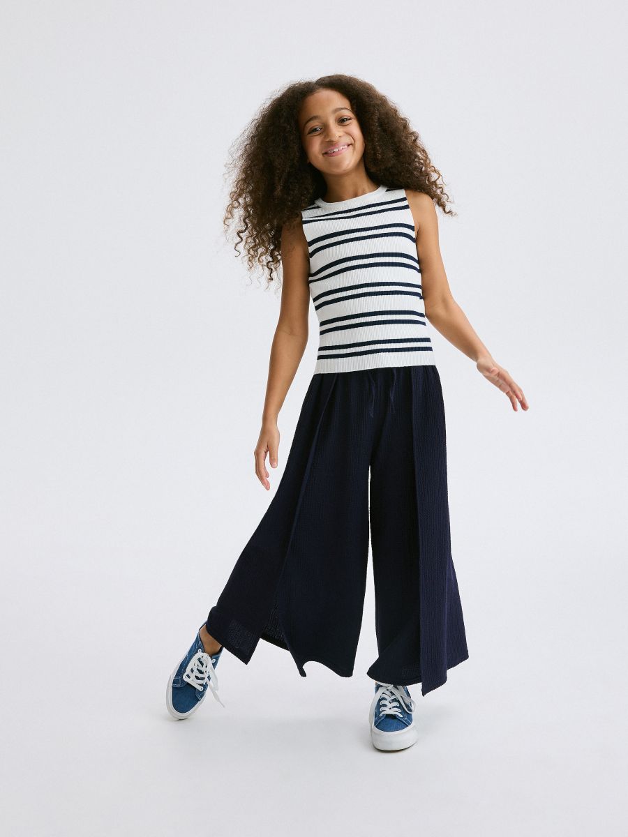 Culotte trousers - navy - RESERVED