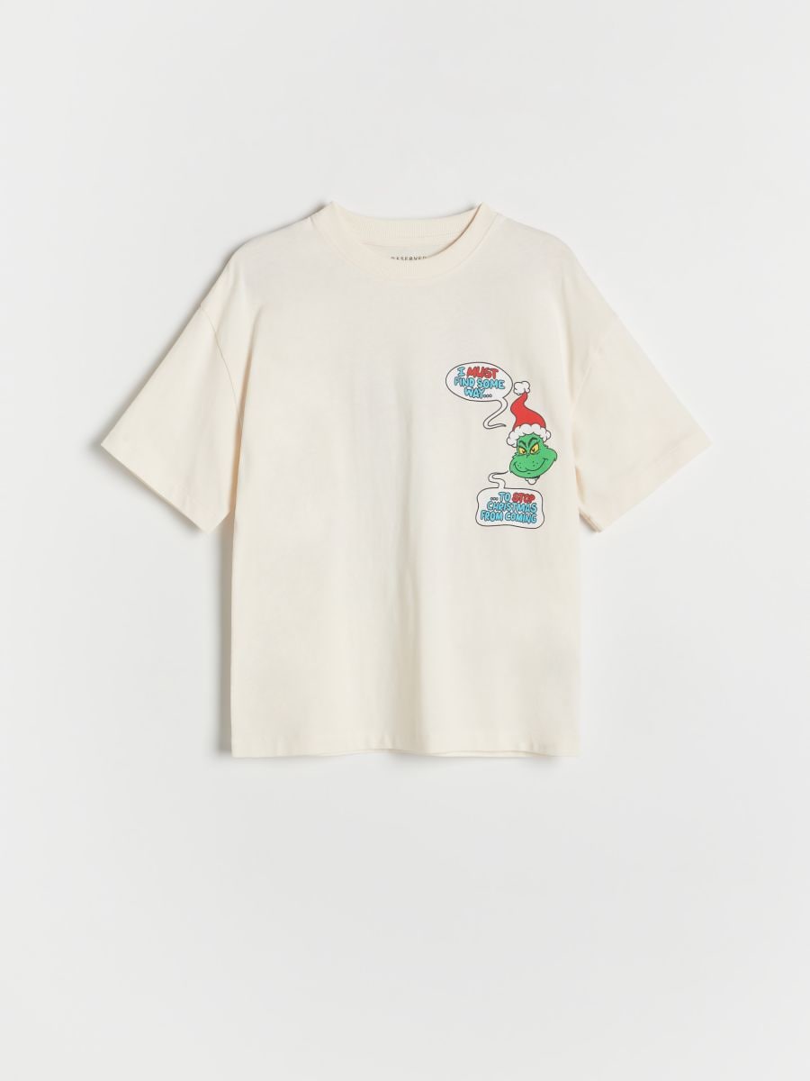 Grinch Christmas T-shirt - cream - RESERVED