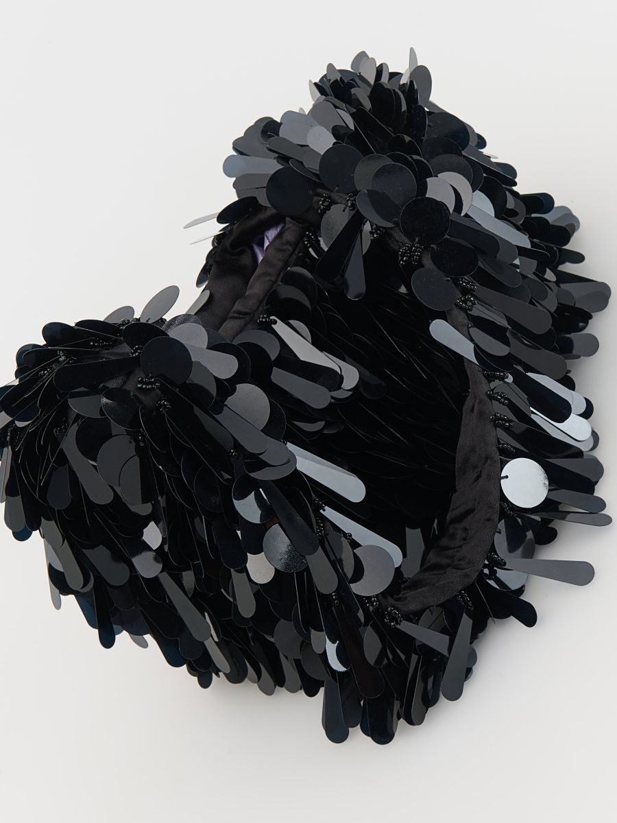 Sequin mini bag - black - RESERVED - 4