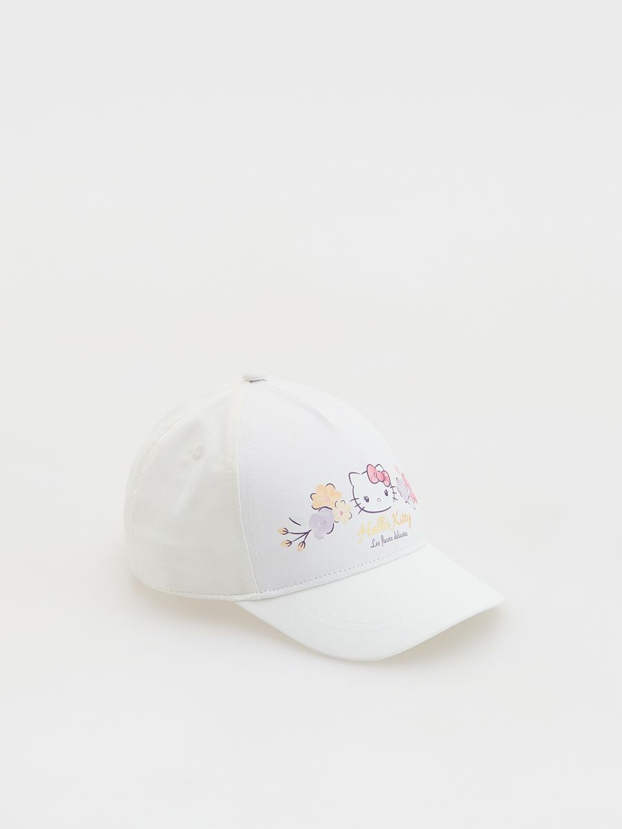 Czapka z daszkiem Hello Kitty - złamana biel - RESERVED