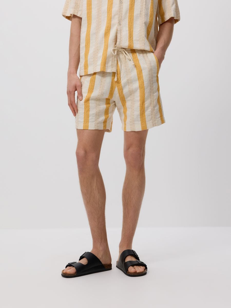 Short jogger en coton - ambre - RESERVED